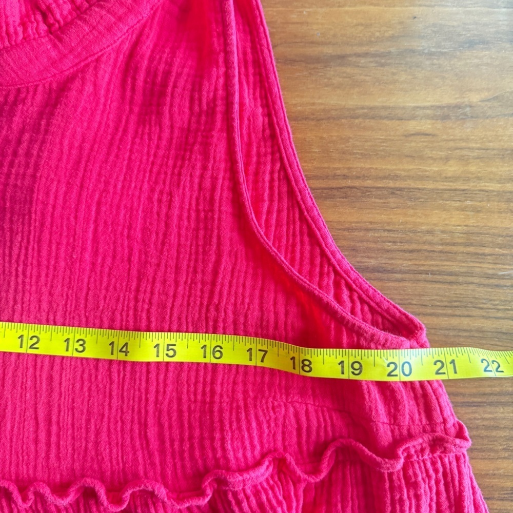 Tuckernuck Pomander Place Red Lightweight Gauze Morgan Dress XL - Picture 8 of 13